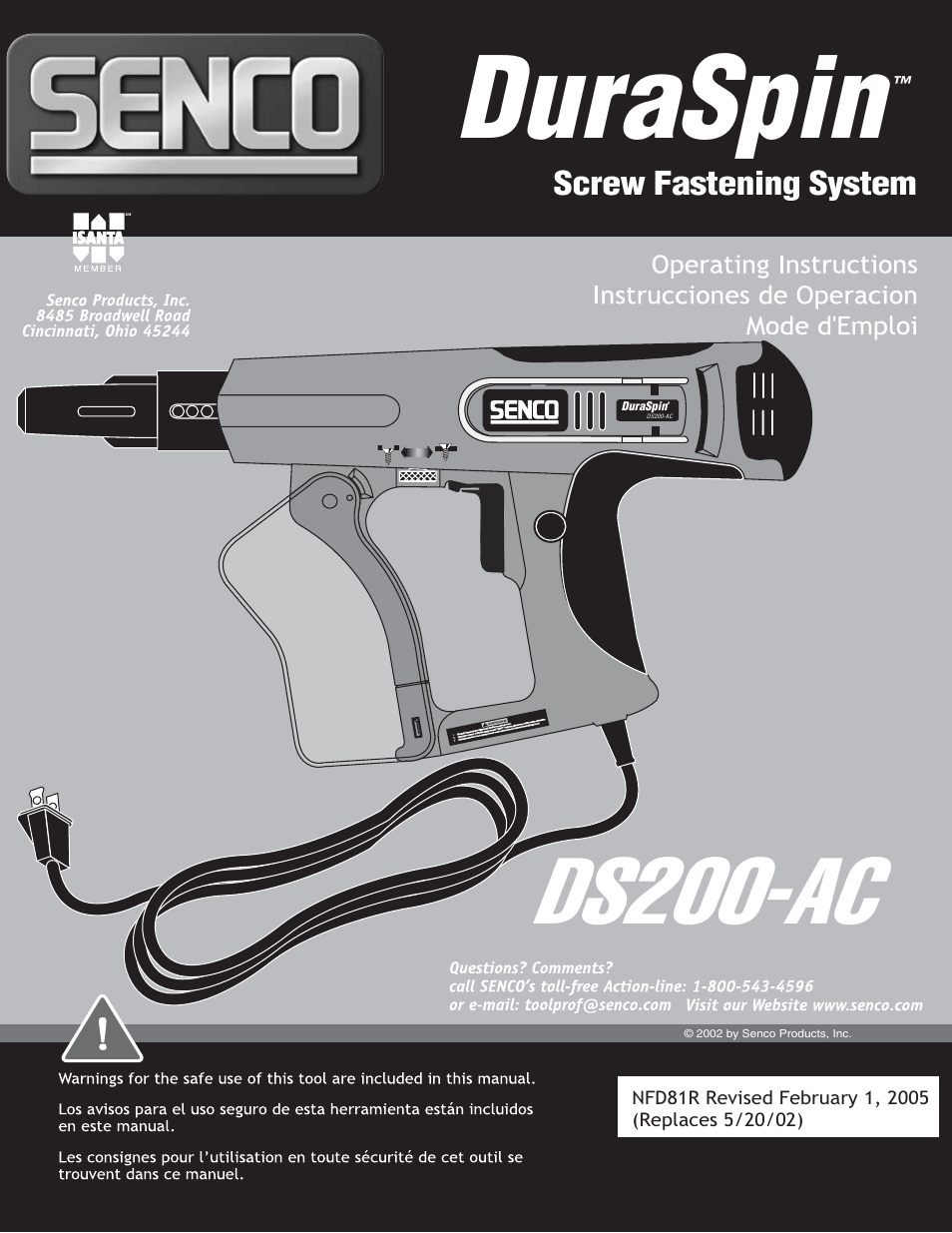 Senco DS200-AC User Manual | 15 pages