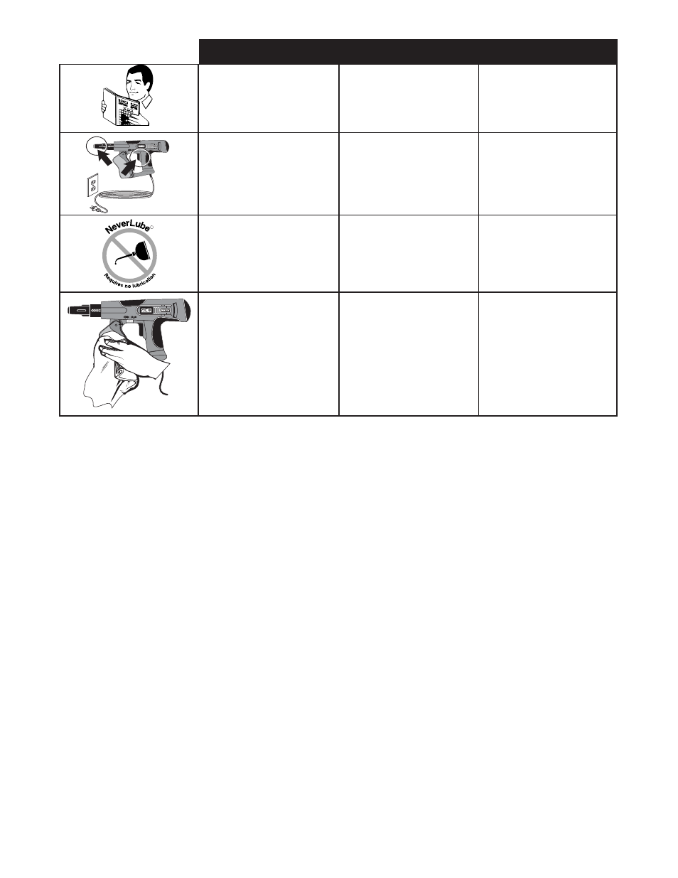 English espanol francais, Maintenance, Mantenimiento | Entretien | Senco DS200-AC User Manual | Page 12 / 15