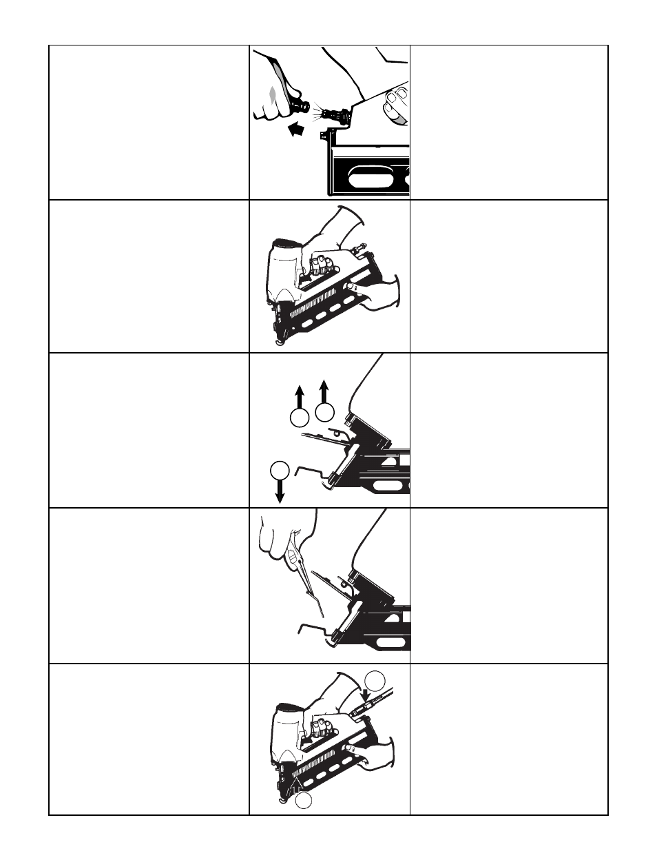 Tool use, Uso de la herramienta, Bedienungsanleitung | Utilisation de l’outil | Senco SFN2 User Manual | Page 10 / 16