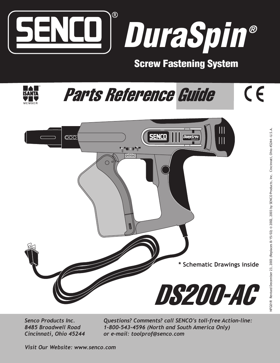 Senco DuraSpin DS200-AC User Manual | 4 pages