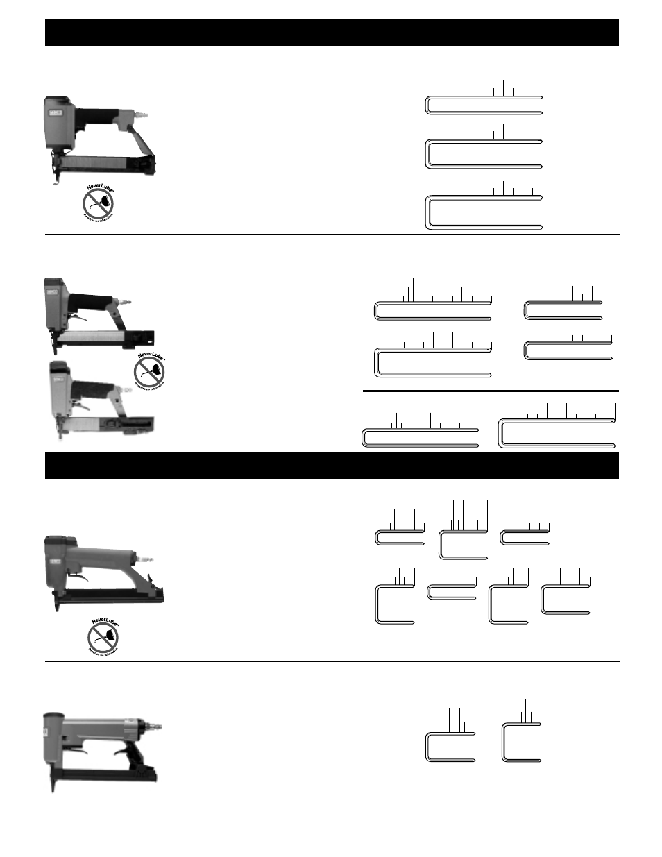 Medium-wire staplers fine-wire staplers, Sls20/ sls25, Sj10 | Sft10, The latest innovation in fine-wire staplers | Senco SNS45 User Manual | Page 4 / 4