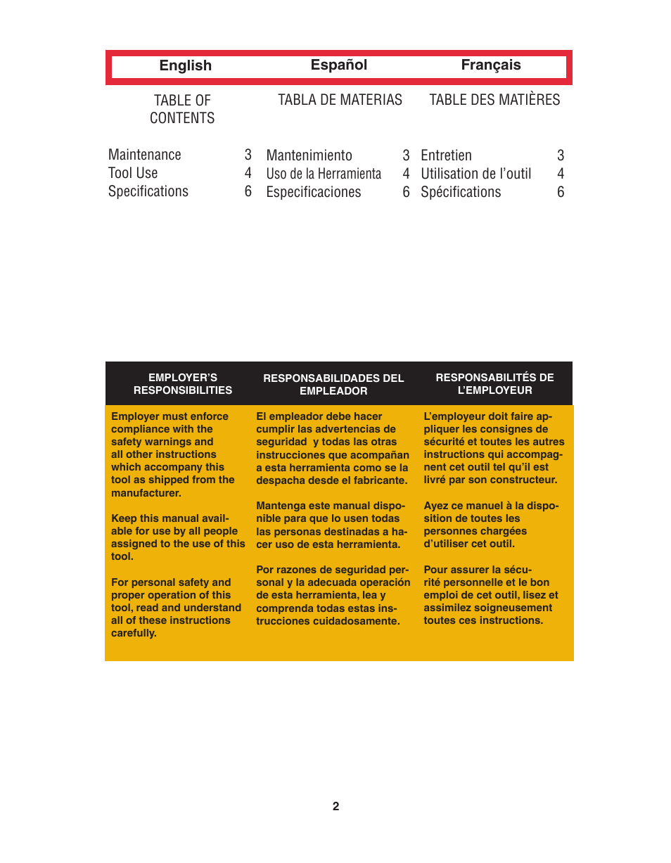 Senco BC58 User Manual | Page 2 / 7