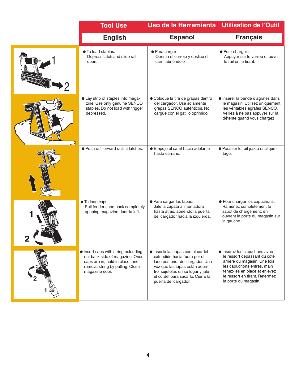 Senco BC58 User Manual | Page 4 / 7