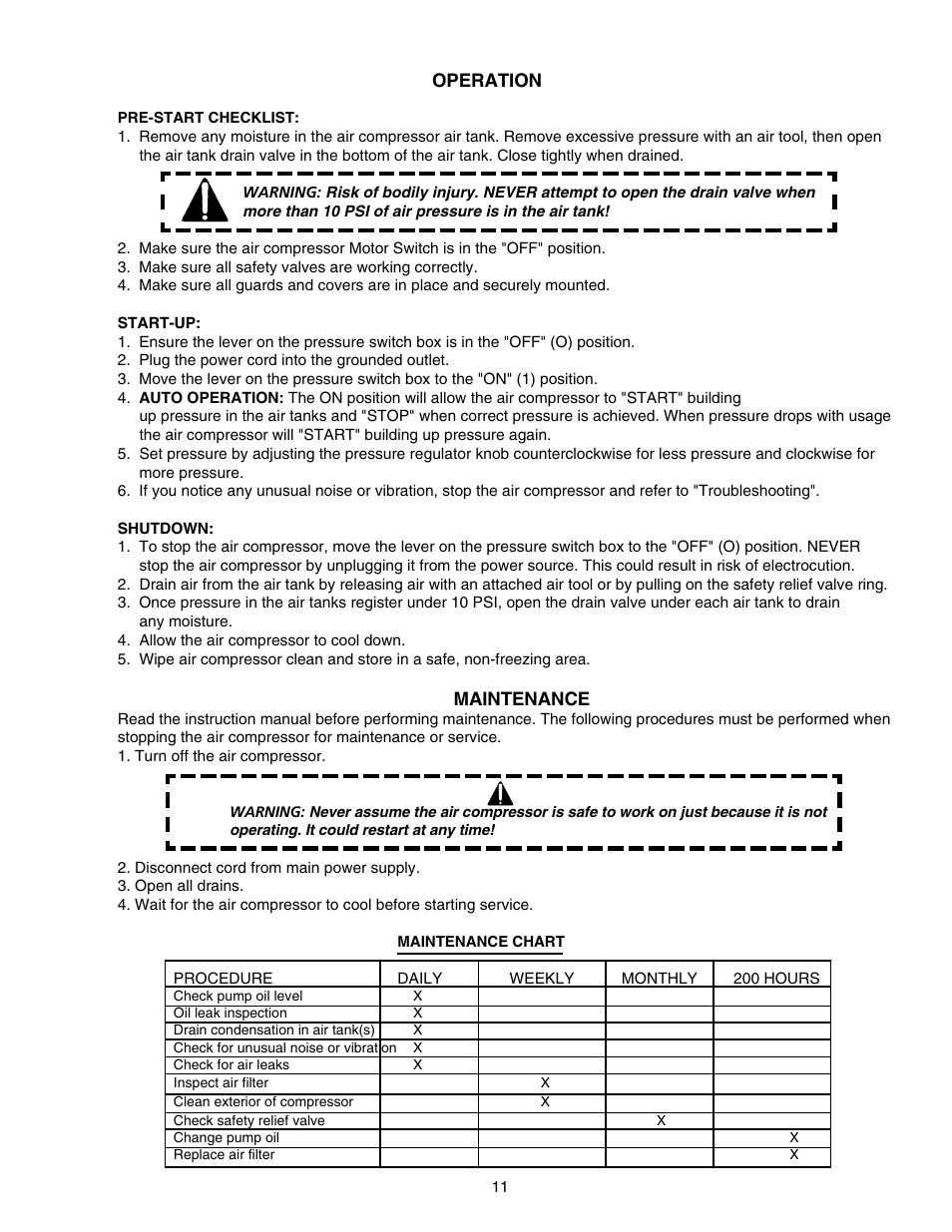 Senco WARRANTY PC1108 User Manual | Page 11 / 48