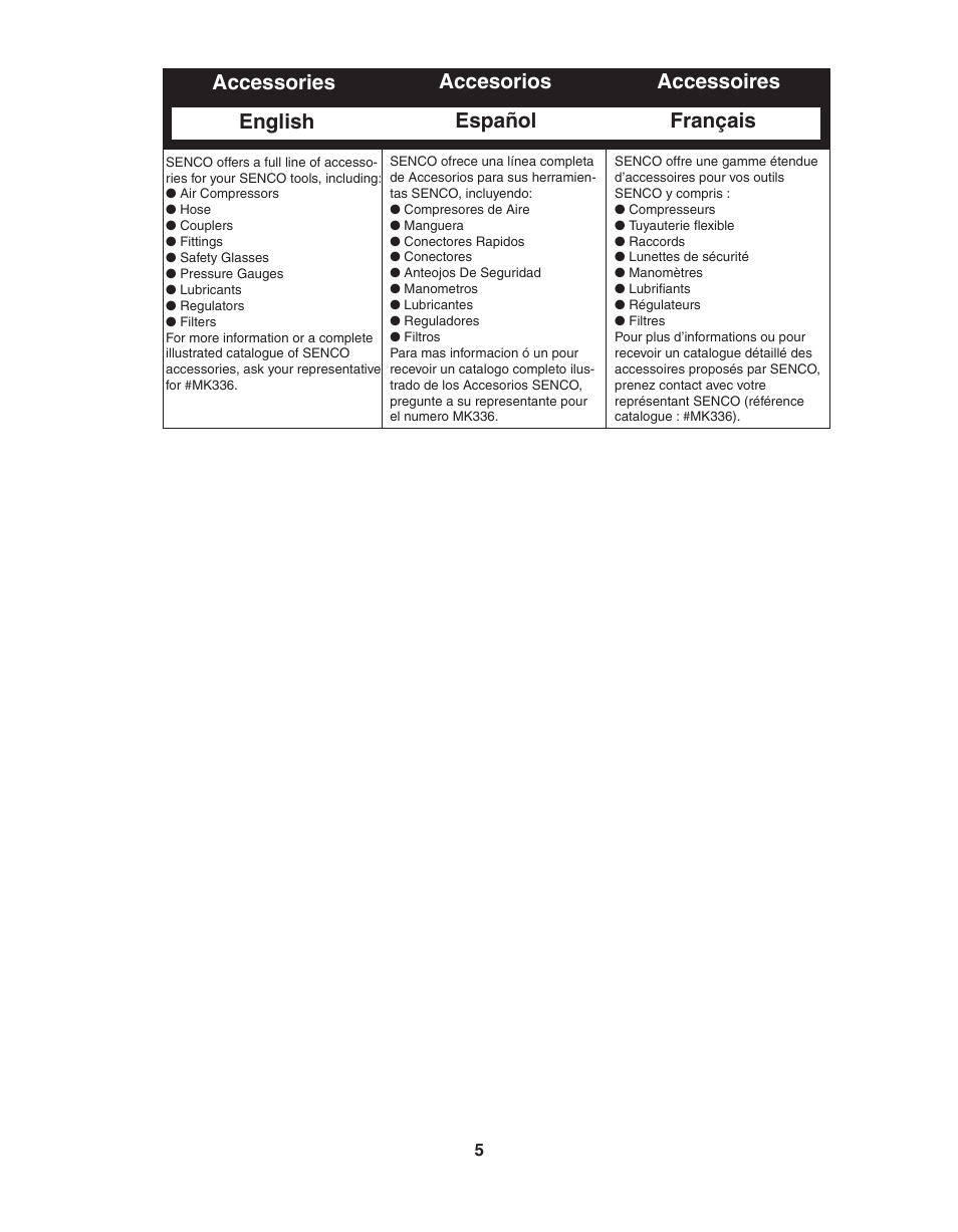 Senco SFW10XP User Manual | Page 5 / 10