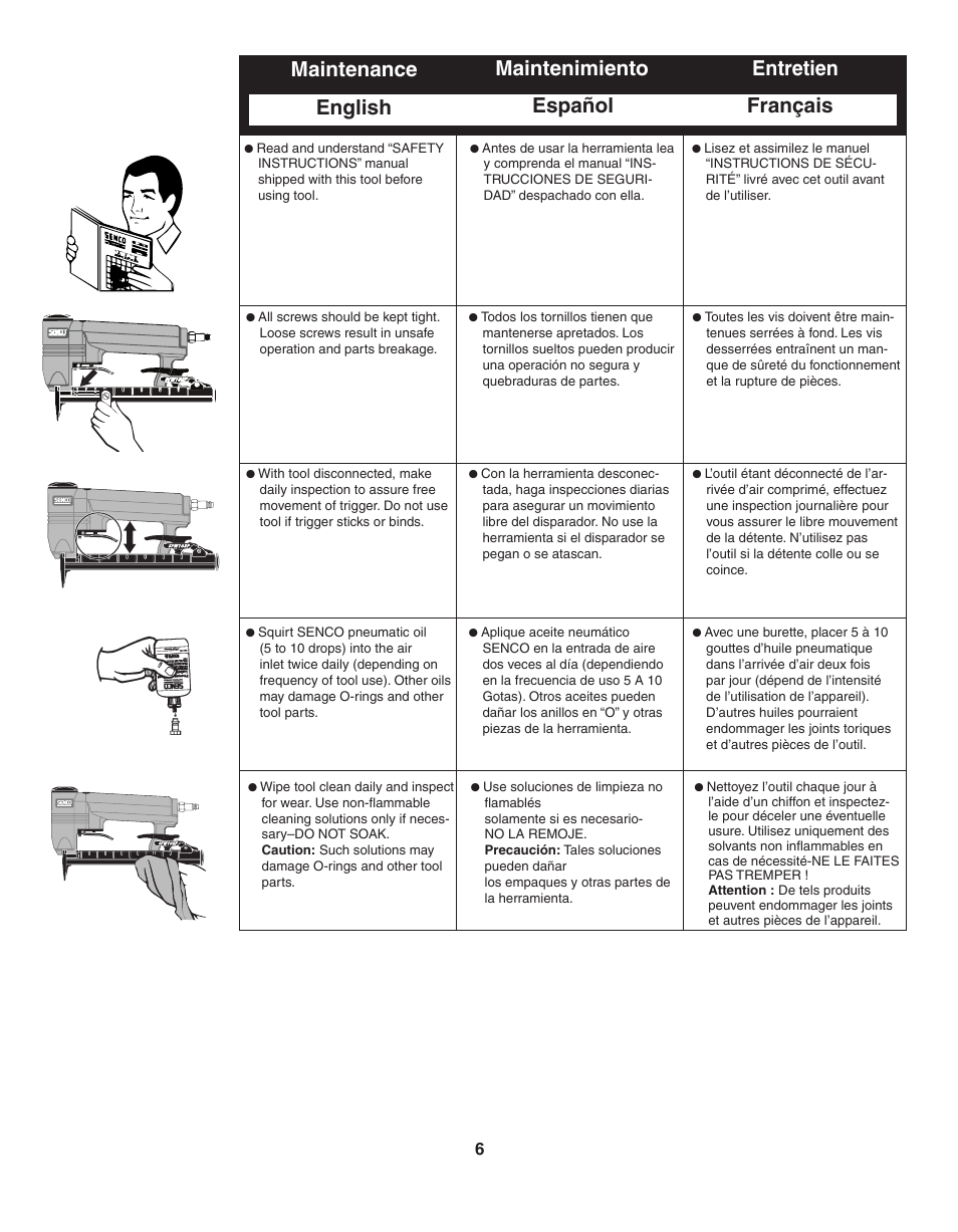 Senco SFW10XP User Manual | Page 6 / 10