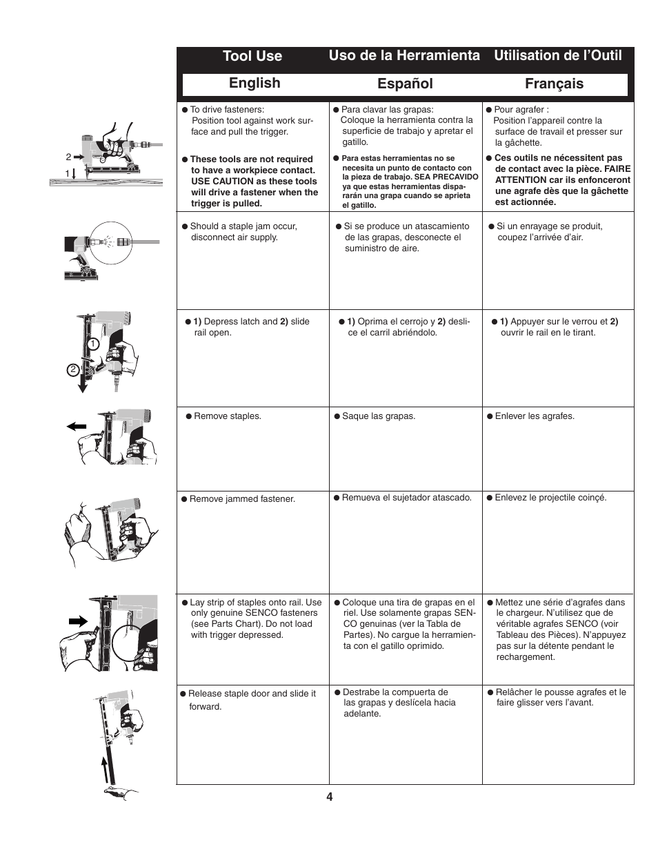 Senco SFT10XP User Manual | Page 4 / 10