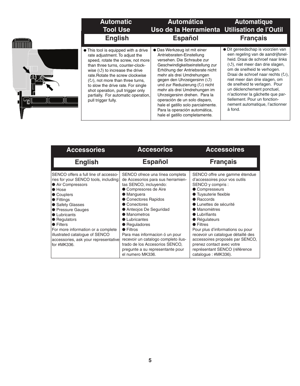 Senco SFT10XP User Manual | Page 5 / 10
