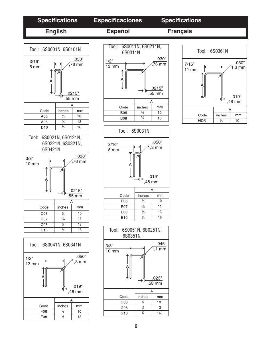 Senco SFT10XP User Manual | Page 9 / 10