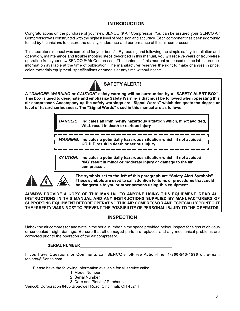 Senco PC1131 User Manual | Page 3 / 16