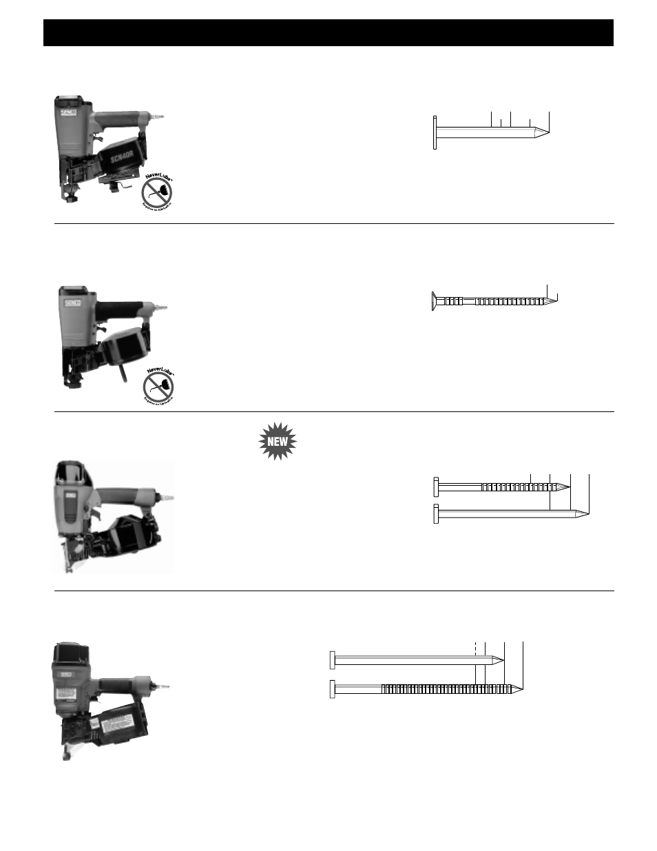 Senco Coil Nailer SCN40R User Manual | 2 pages