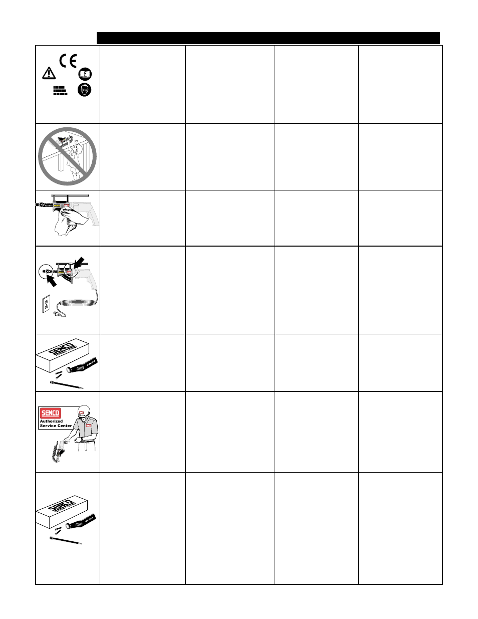 English deutsch nederlands francais, Safety warnings, Sicherheitswarnshinweise veiligheidsvoorschriften | Consignes de sécurité | Senco DS75 User Manual | Page 9 / 31