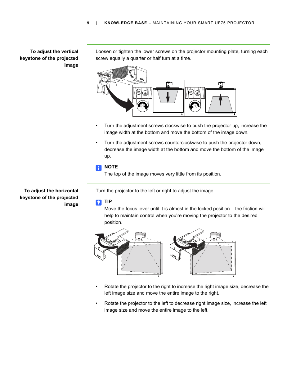 Smart Technologies SMART UF75 User Manual | Page 9 / 11