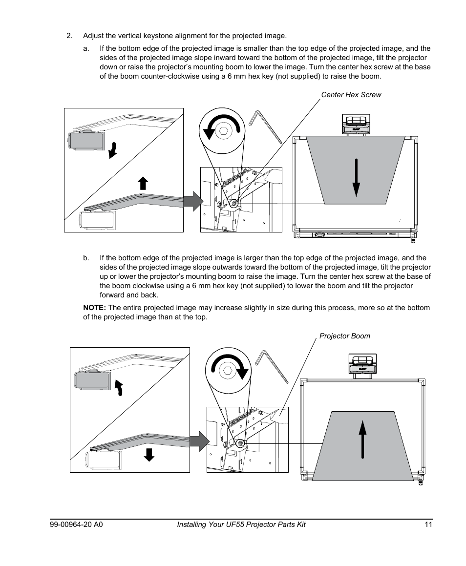 Smart Technologies Smart Board 560 and 580 Interactive Whiteboards And UF55 Projectors 99-00964-20 User Manual | Page 21 / 76