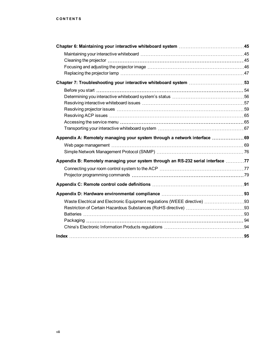 Smart Technologies Smart Board 800ixe-SMP User Manual | Page 10 / 110