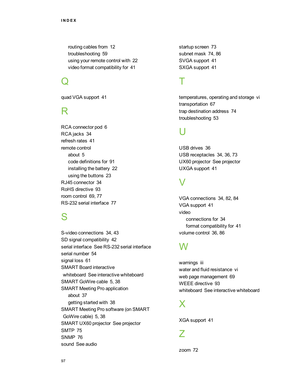 Smart Technologies Smart Board 800ixe-SMP User Manual | Page 107 / 110