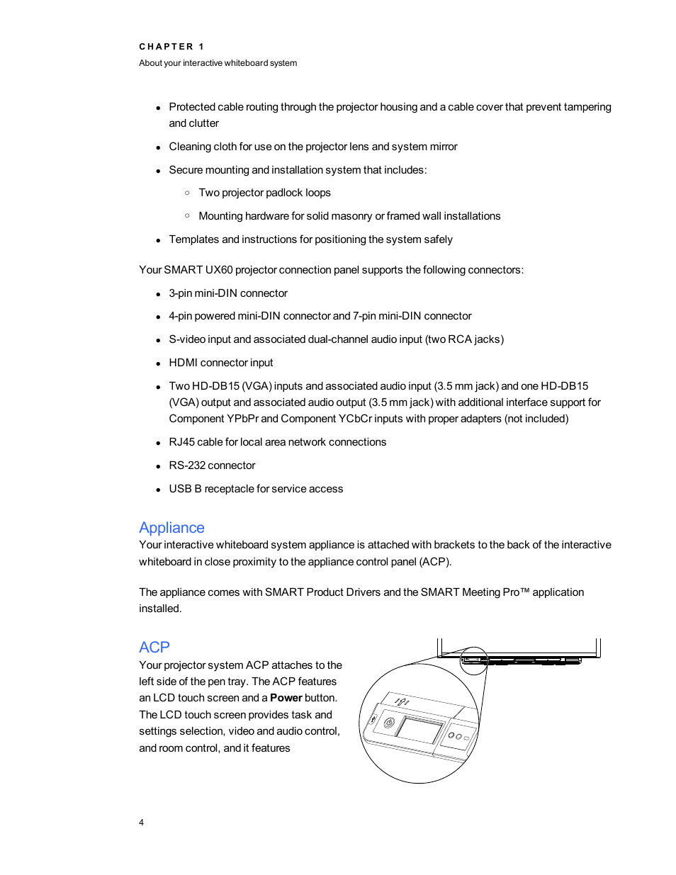 Appliance | Smart Technologies Smart Board 800ixe-SMP User Manual | Page 14 / 110