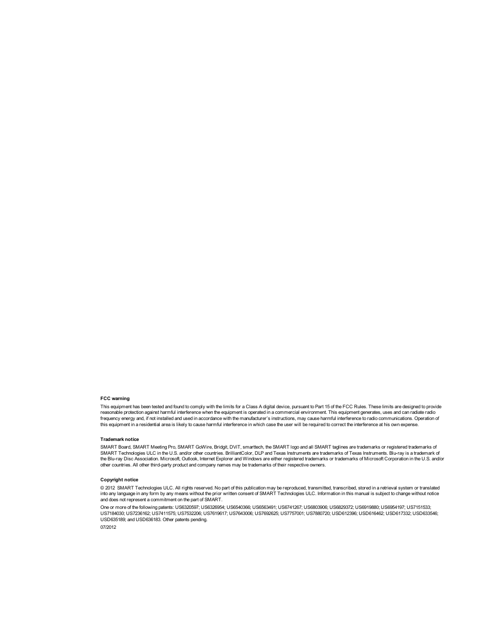 Smart Technologies Smart Board 800ixe-SMP User Manual | Page 2 / 110