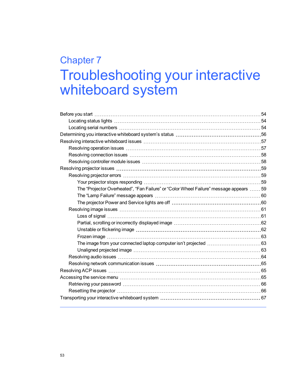 Chapter 7 | Smart Technologies Smart Board 800ixe-SMP User Manual | Page 63 / 110