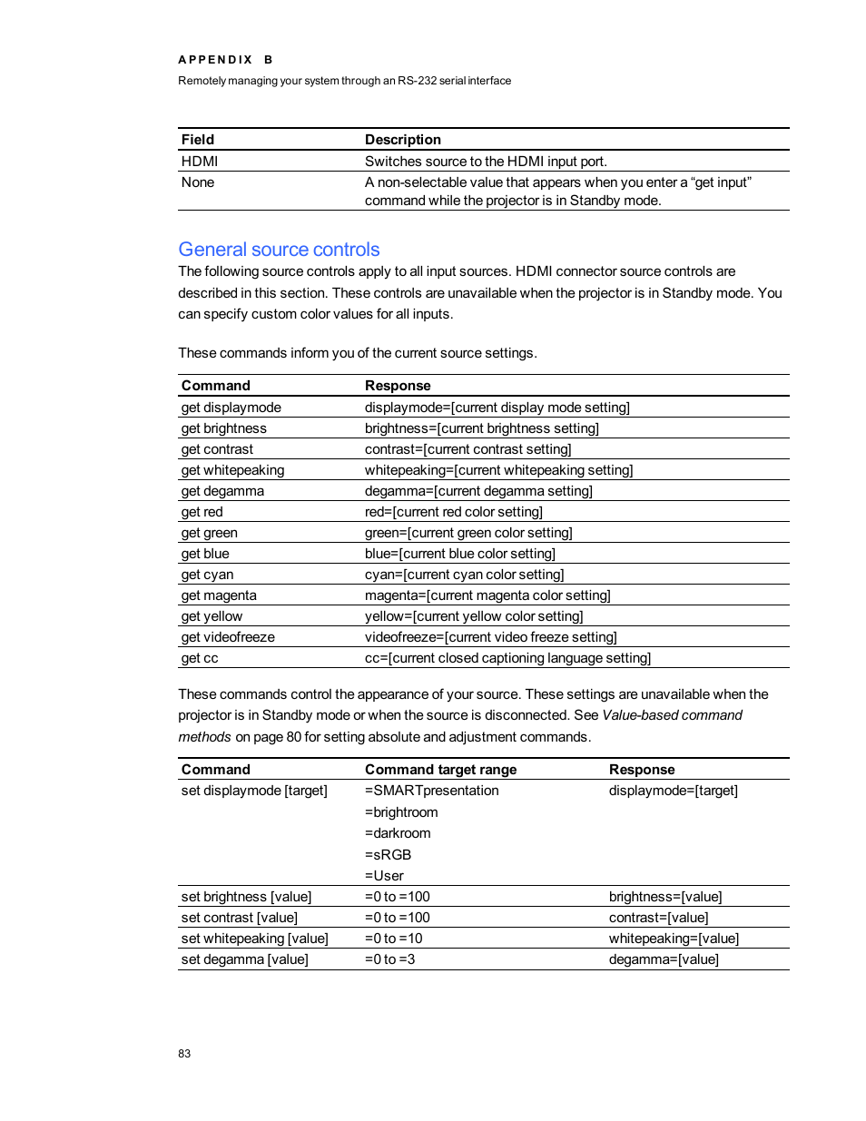 General source controls | Smart Technologies Smart Board 800ixe-SMP User Manual | Page 93 / 110
