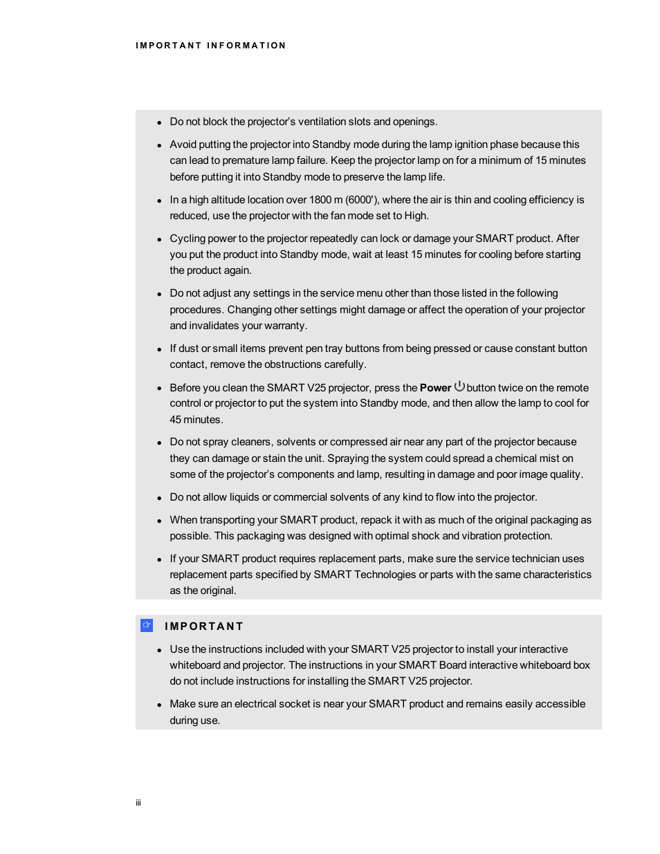 Smart Technologies Smart board Interactive Whiteboard system 400iv User Manual | Page 5 / 88