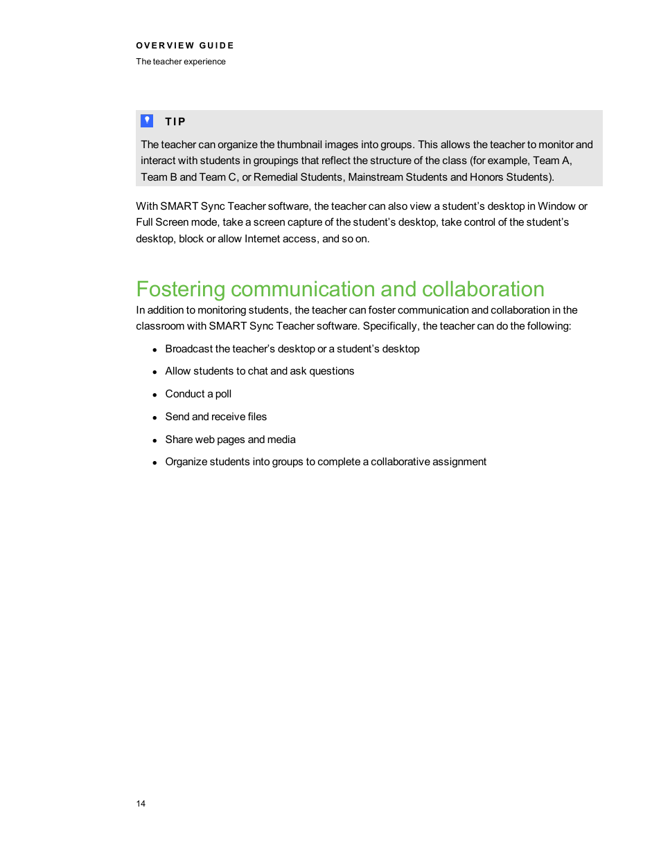 Fostering communication and collaboration | Smart Technologies Smart Clasroom Suite 2010 User Manual | Page 18 / 26