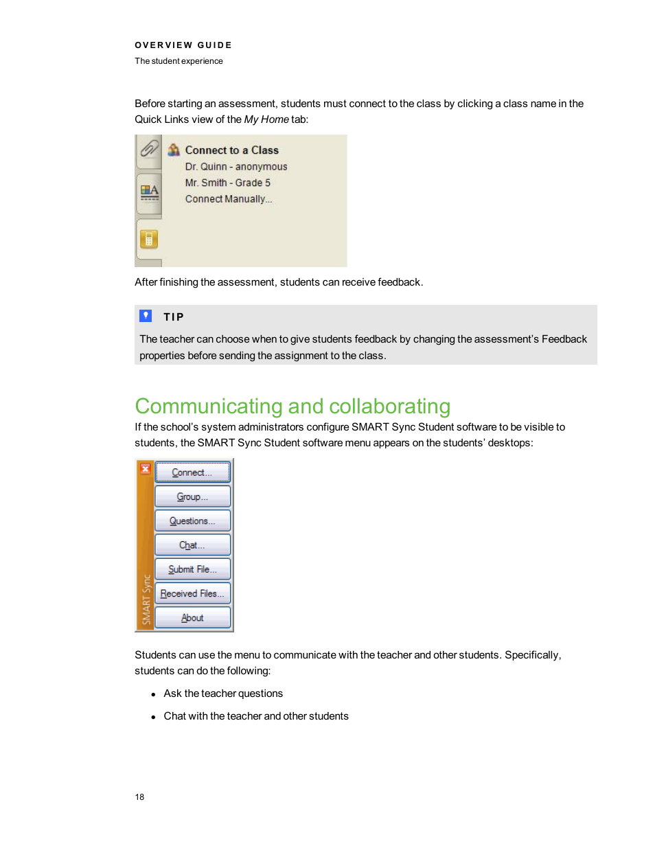 Communicating and collaborating | Smart Technologies Smart Clasroom Suite 2010 User Manual | Page 22 / 26