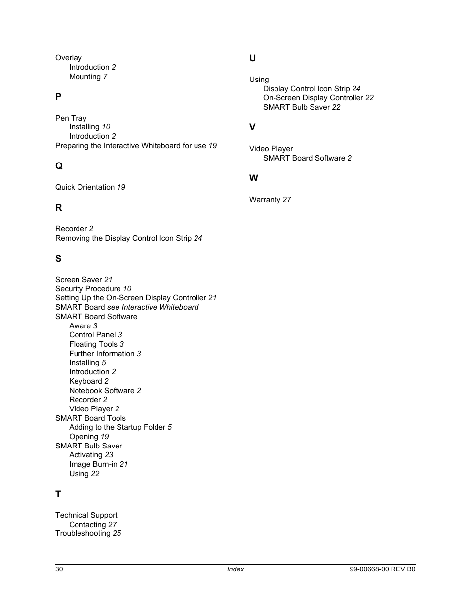 Smart Technologies Smart Board For Flat-PanelDisplays 99-00668-00 User Manual | Page 38 / 40