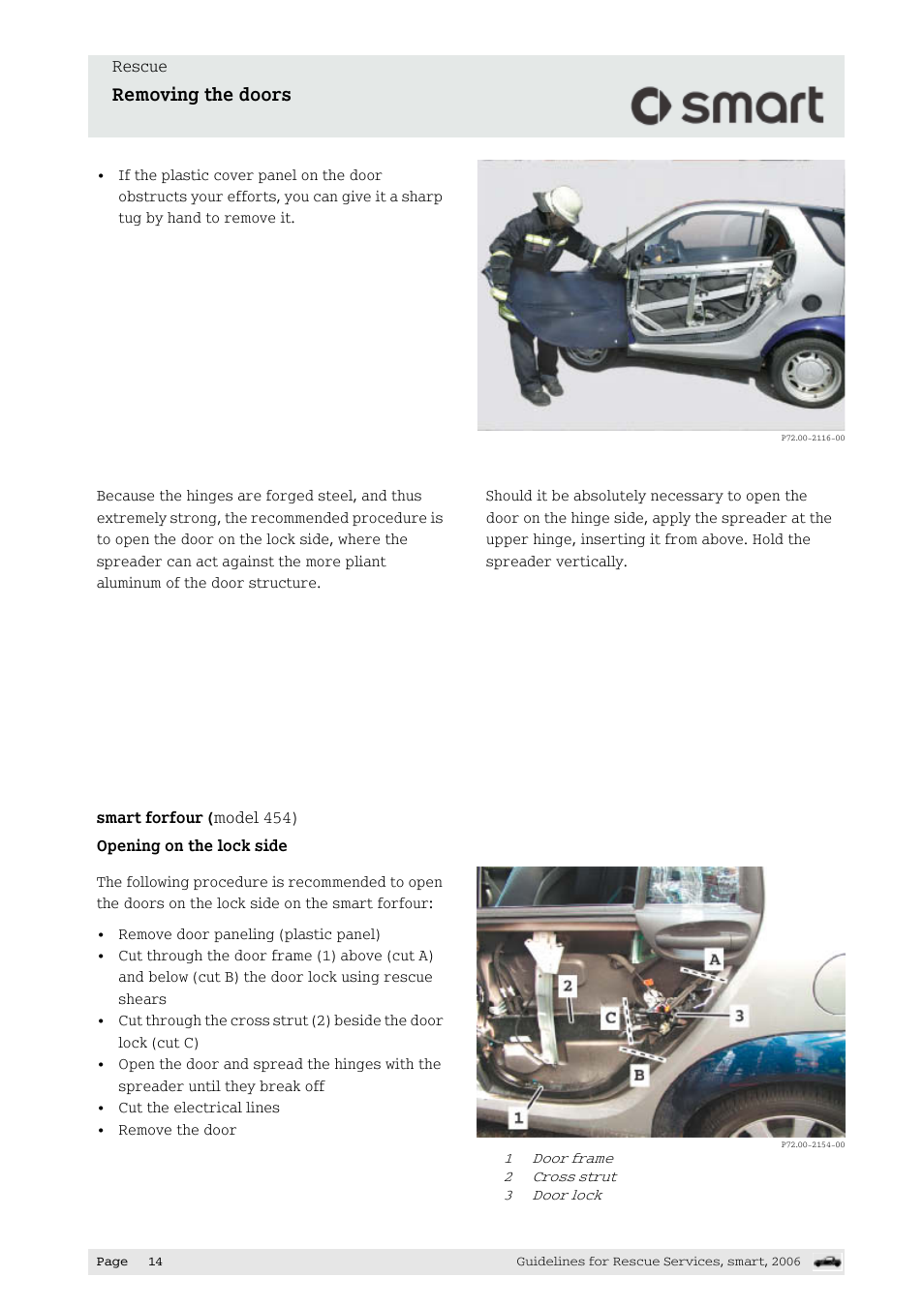 Removing the doors | Smart Technologies smart forfour 454 User Manual | Page 15 / 44