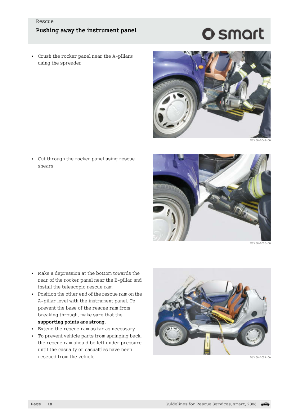 Pushing away the instrument panel | Smart Technologies smart forfour 454 User Manual | Page 19 / 44