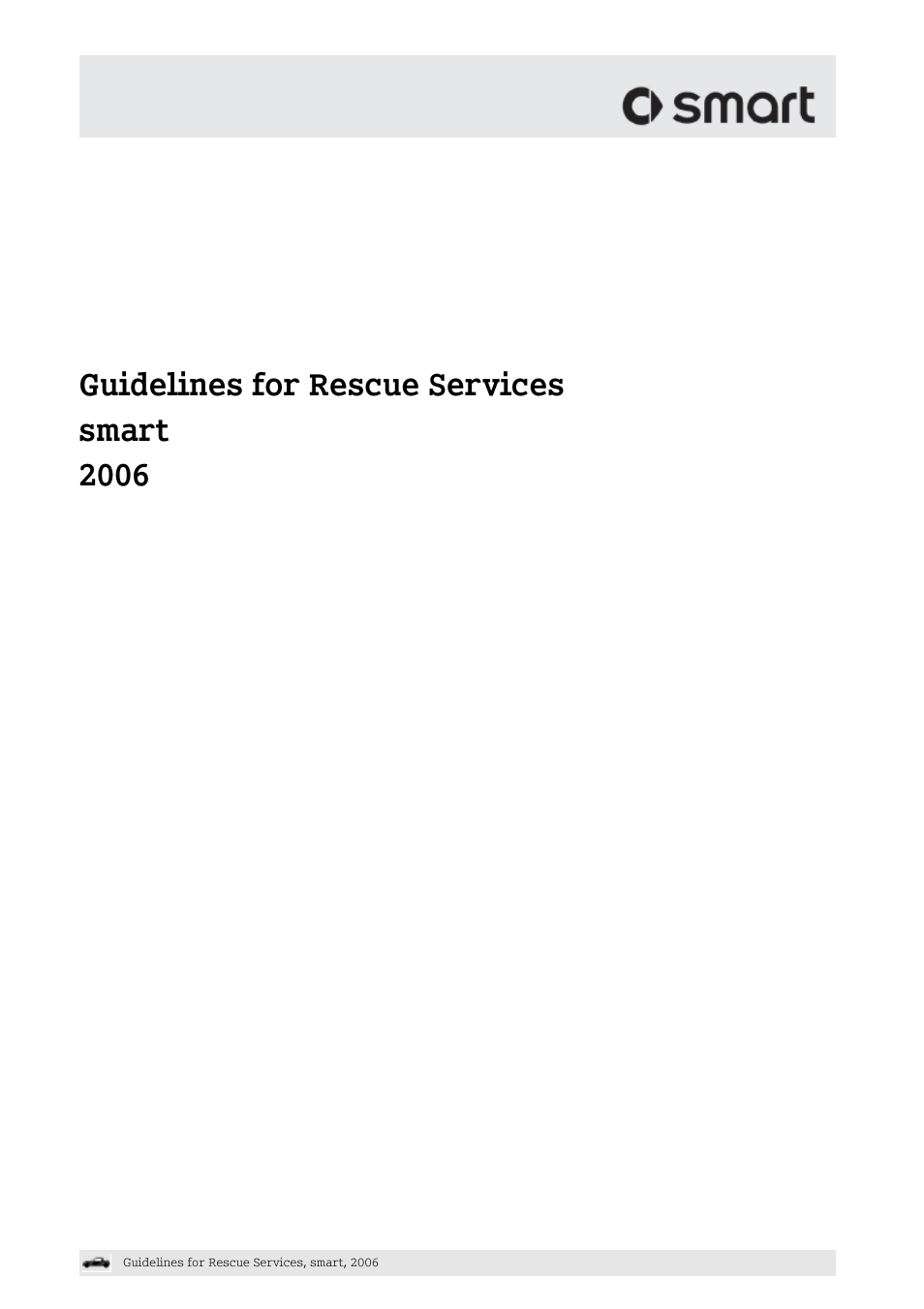 Guidelines for rescue services smart 2006 | Smart Technologies smart forfour 454 User Manual | Page 2 / 44
