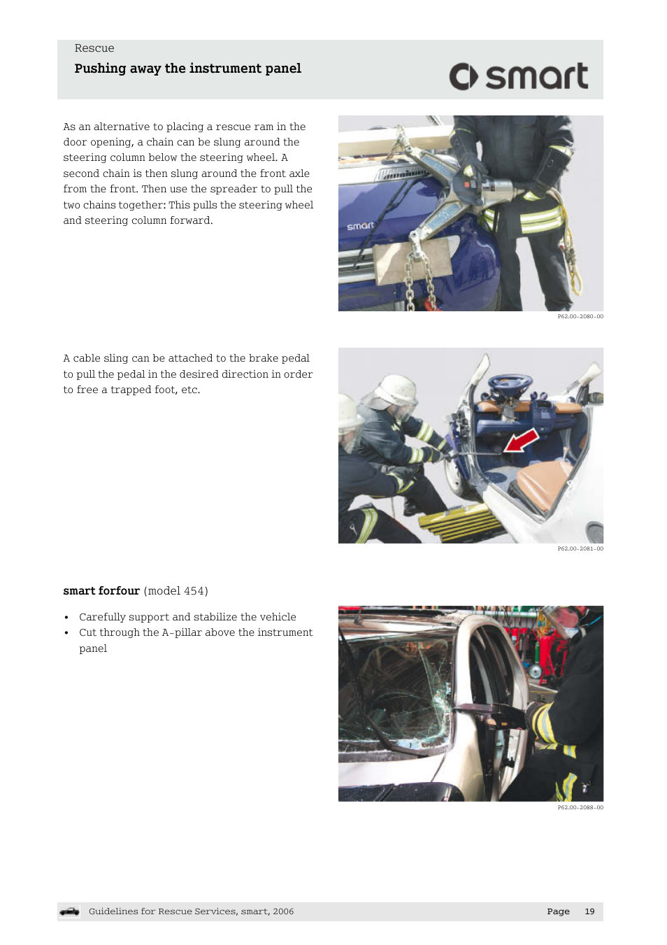 Pushing away the instrument panel | Smart Technologies smart forfour 454 User Manual | Page 20 / 44