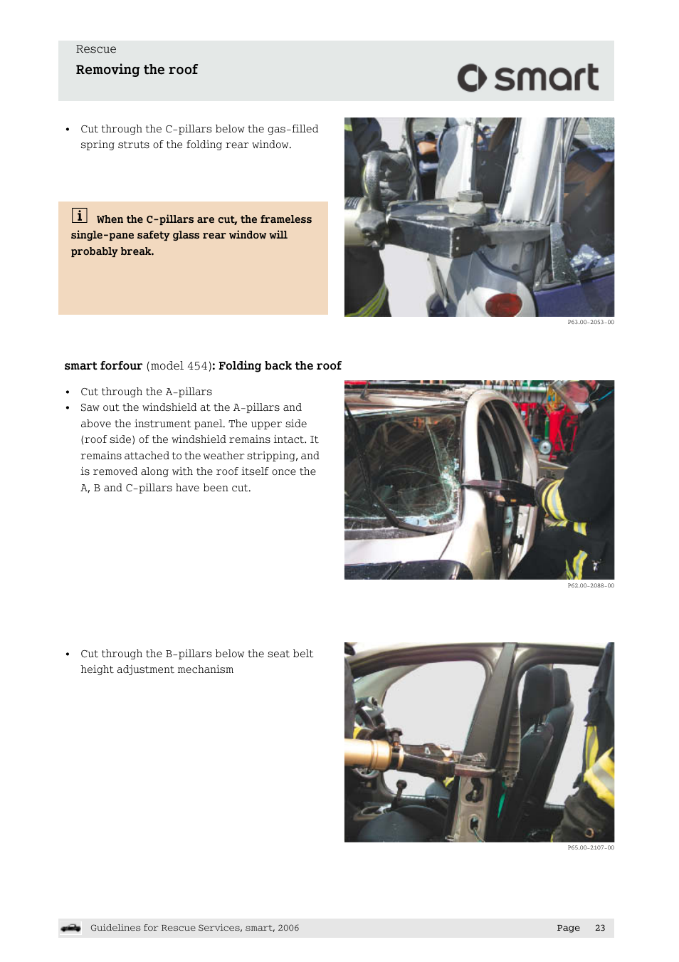 Removing the roof | Smart Technologies smart forfour 454 User Manual | Page 24 / 44