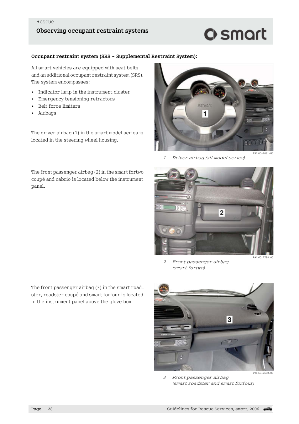 Observing occupant restraint systems | Smart Technologies smart forfour 454 User Manual | Page 29 / 44