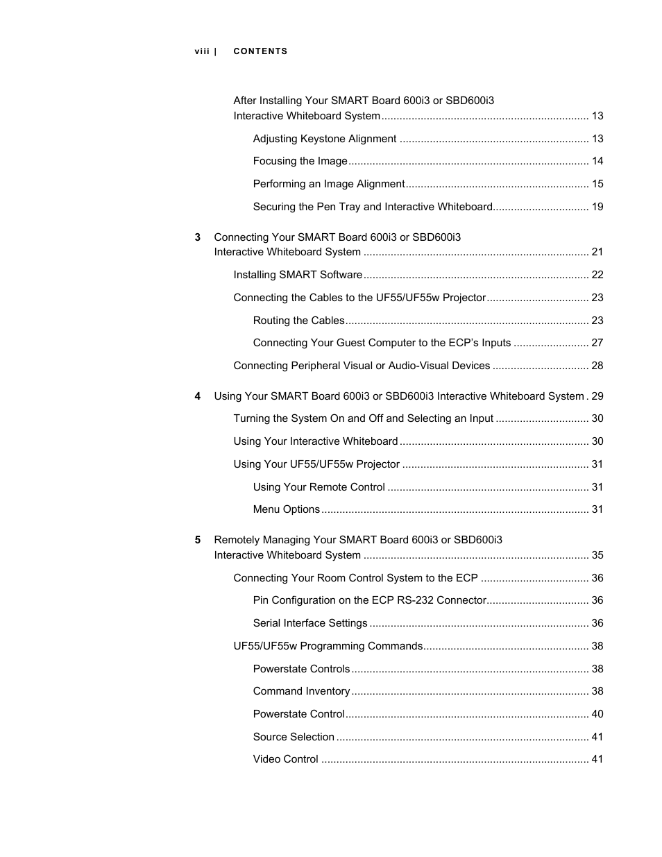 Smart Technologies 600i3 User Manual | Page 10 / 86