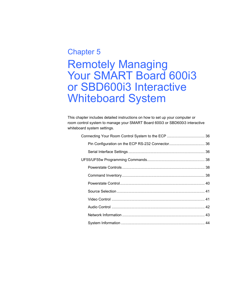 Chapter 5 | Smart Technologies 600i3 User Manual | Page 47 / 86