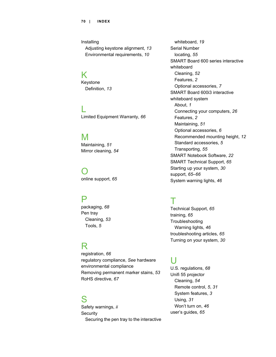 Smart Technologies 600i3 User Manual | Page 82 / 86