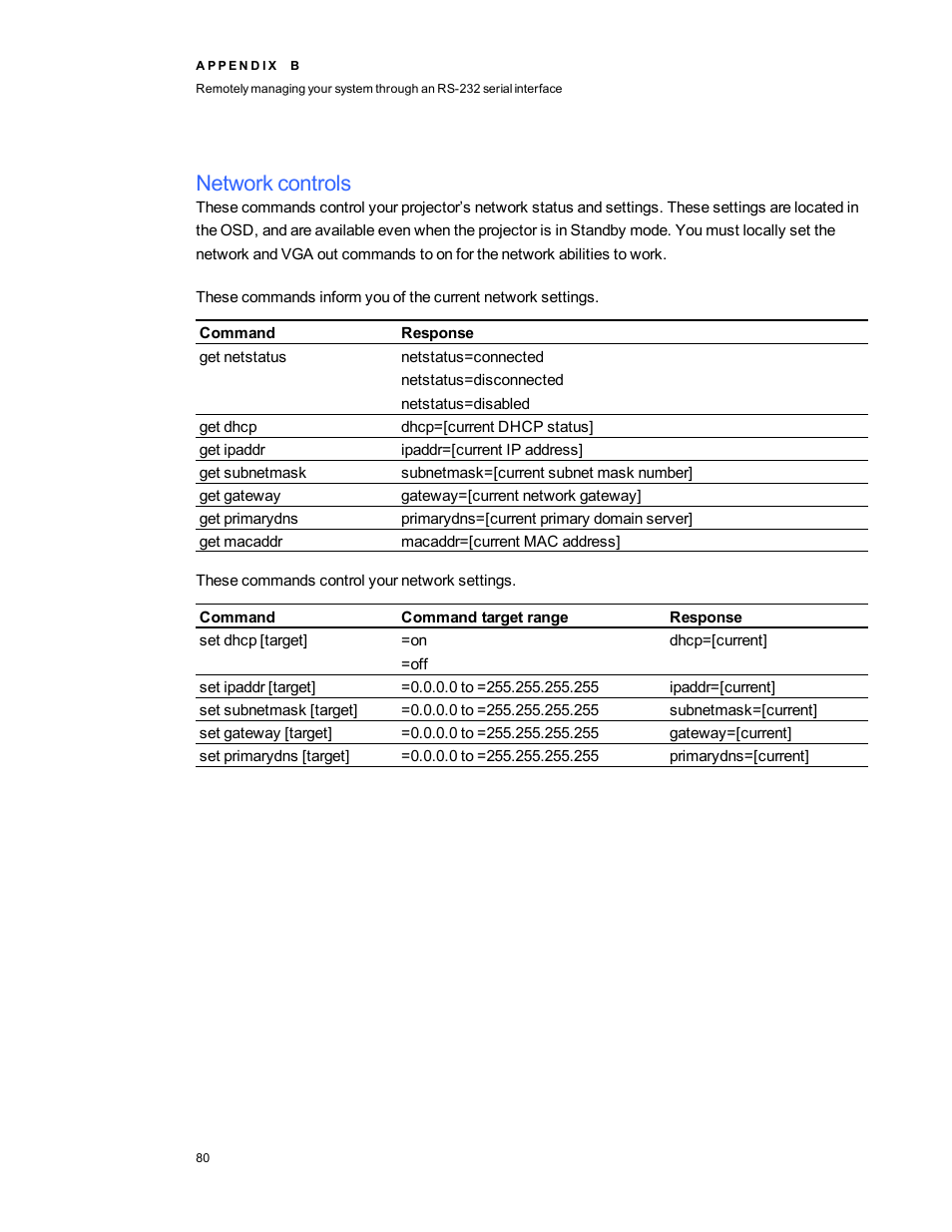 Network controls | Smart Technologies SMART Board 800i5-SMP User Manual | Page 92 / 106