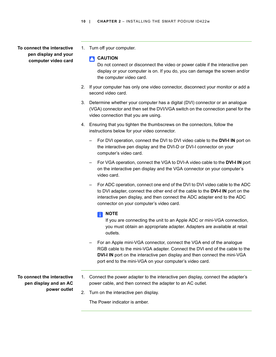 Smart Technologies ID422w User Manual | Page 20 / 66