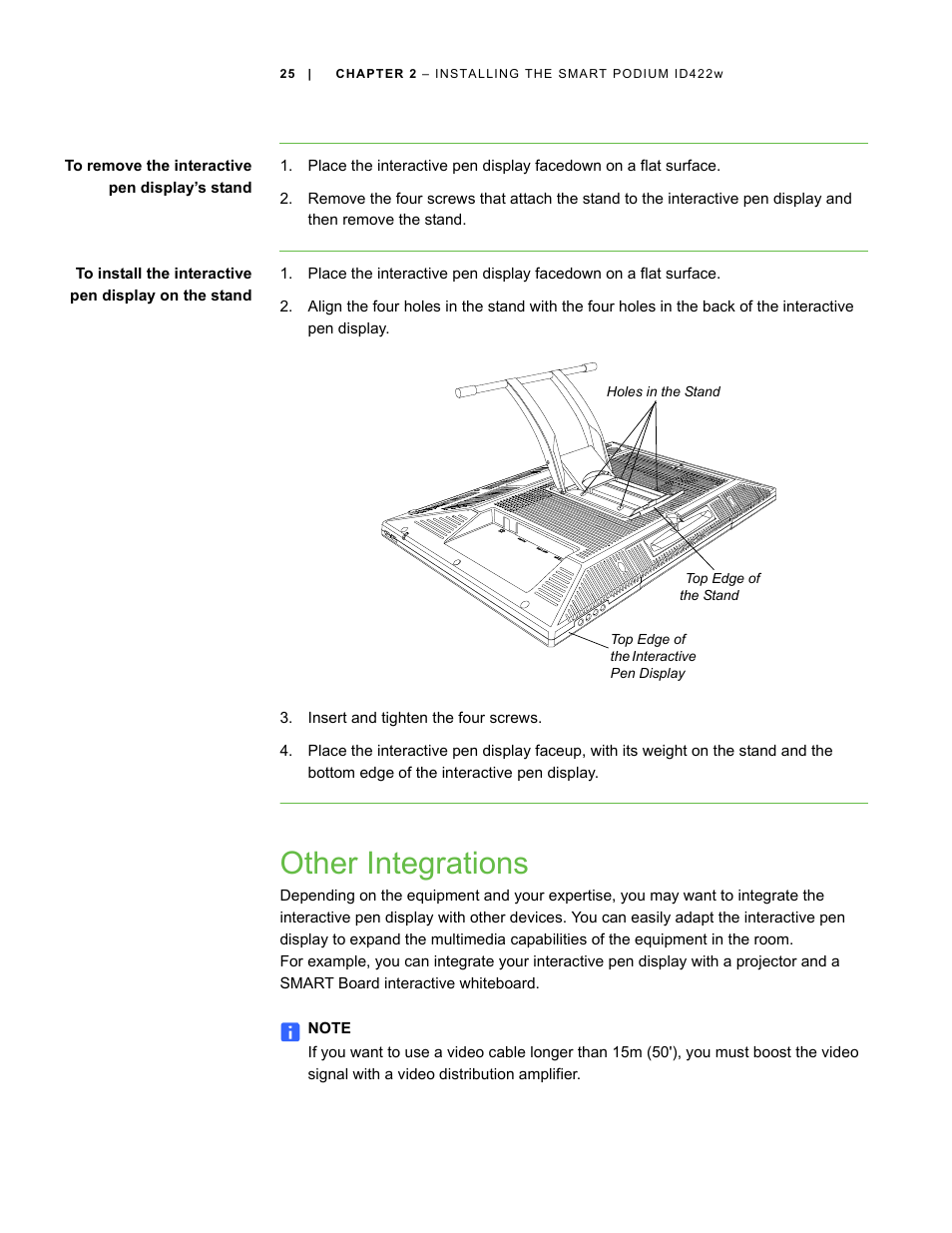 Other integrations | Smart Technologies ID422w User Manual | Page 35 / 66