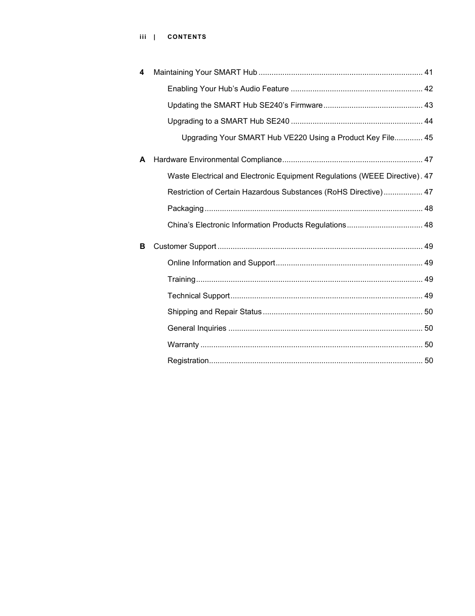 Smart Technologies SMART Hub SE240 User Manual | Page 5 / 58