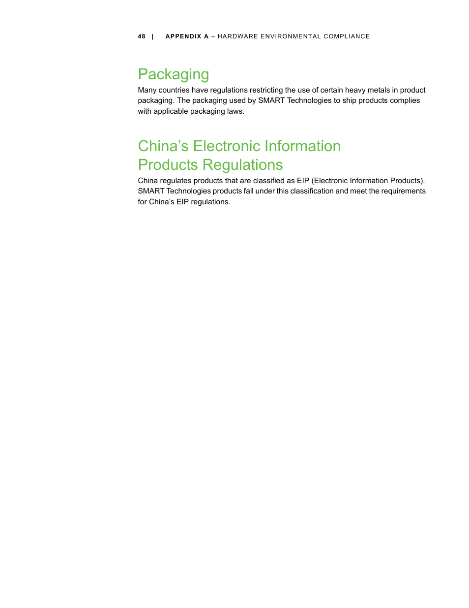 Packaging | Smart Technologies SMART Hub SE240 User Manual | Page 54 / 58