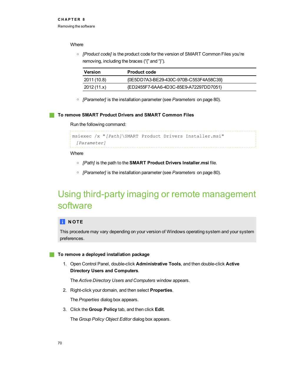 Smart Technologies SMART Meeting Pro 3.1 User Manual | Page 76 / 94