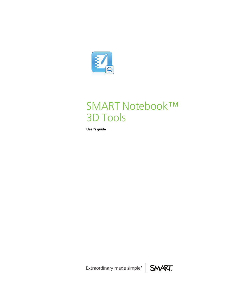 Smart Technologies Smart Notebook 3D Tools User Manual | 24 pages