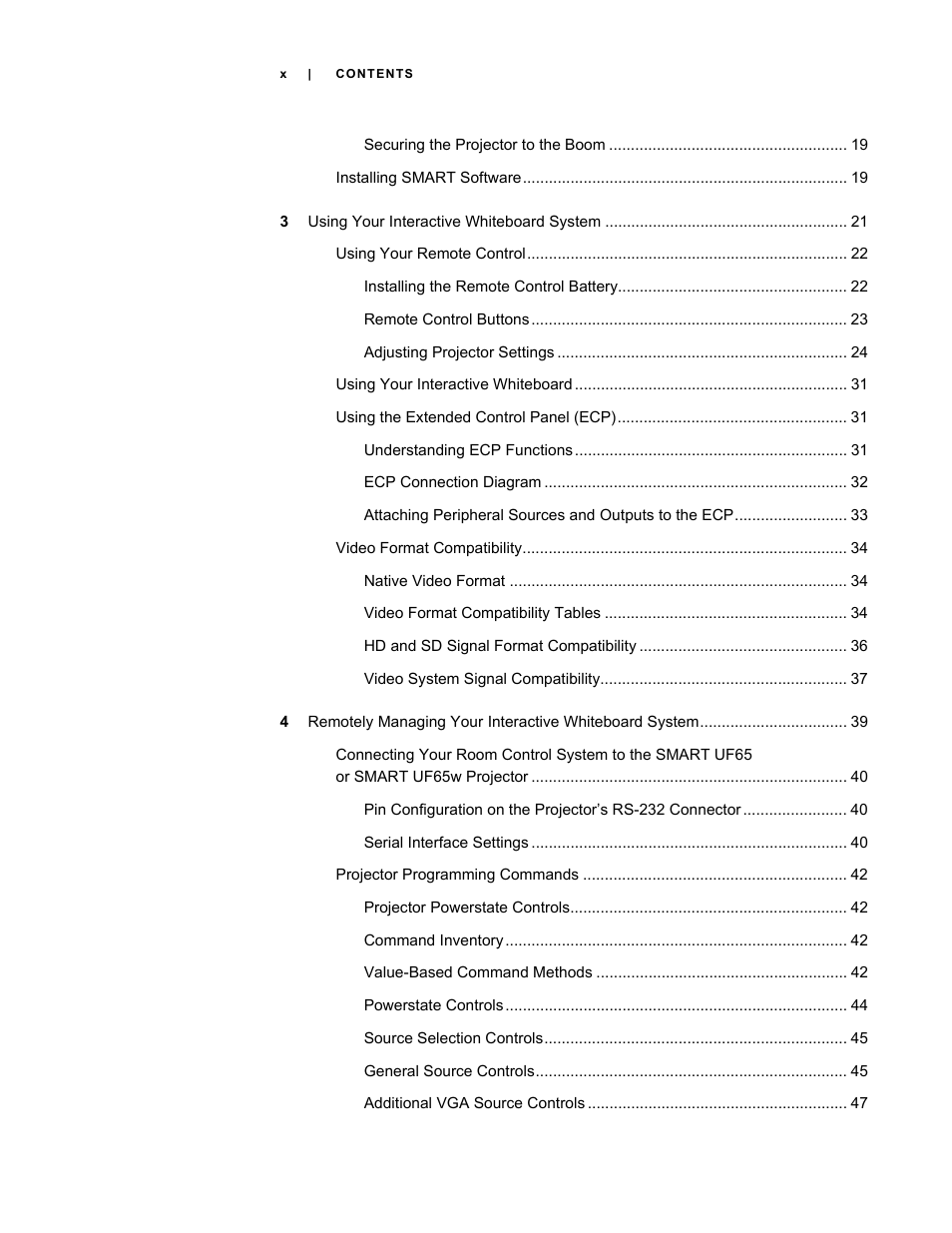Smart Technologies Smart Board Interactive Whiteboard Systems 600i4 User Manual | Page 12 / 124