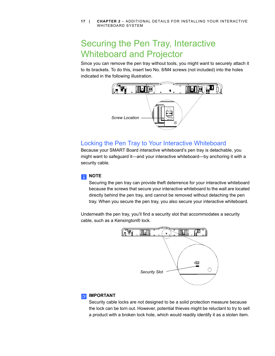 Smart Technologies Smart Board Interactive Whiteboard Systems 600i4 User Manual | Page 33 / 124