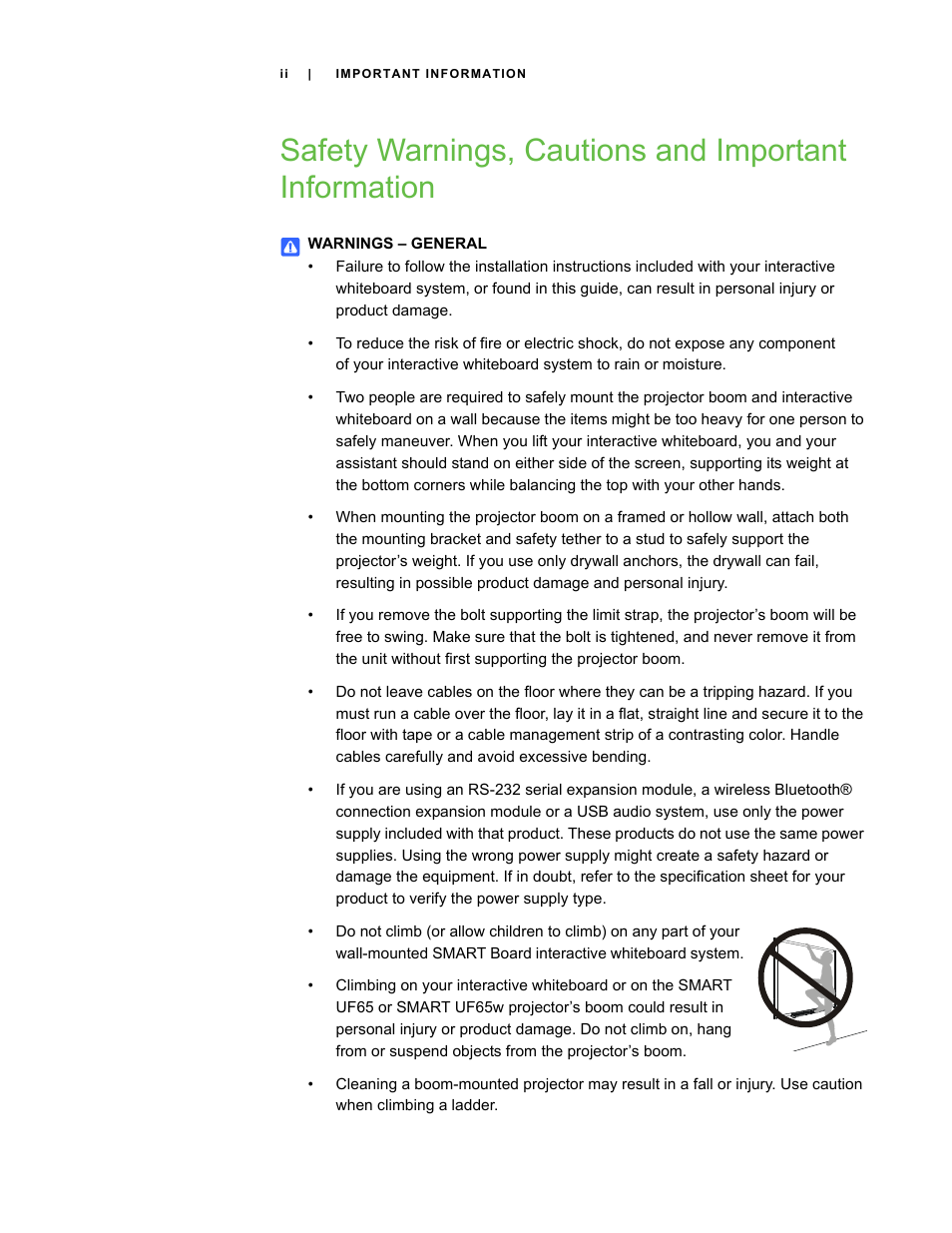Smart Technologies Smart Board Interactive Whiteboard Systems 600i4 User Manual | Page 4 / 124