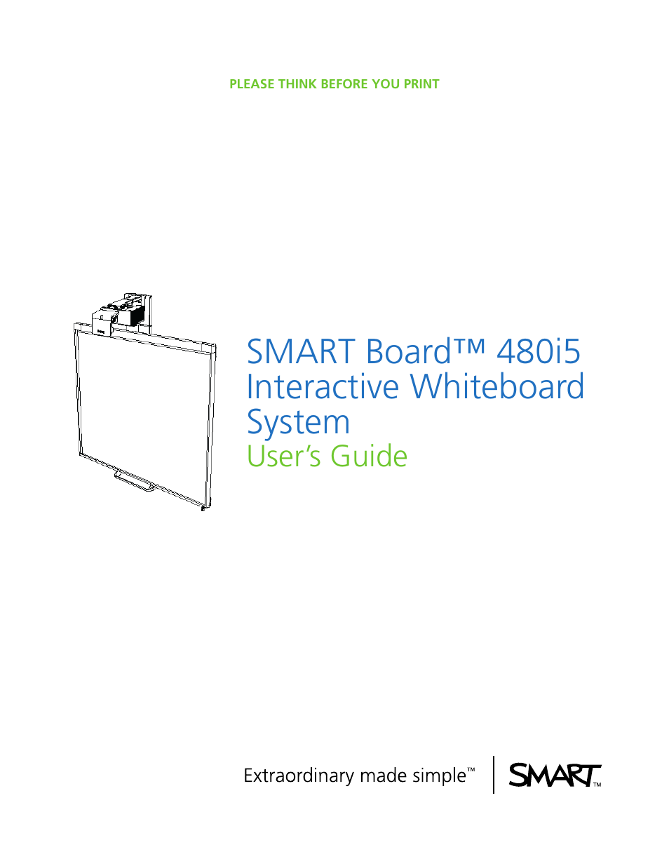 Smart Technologies Interactive Whiteboard System 480i5 User Manual | 87 pages