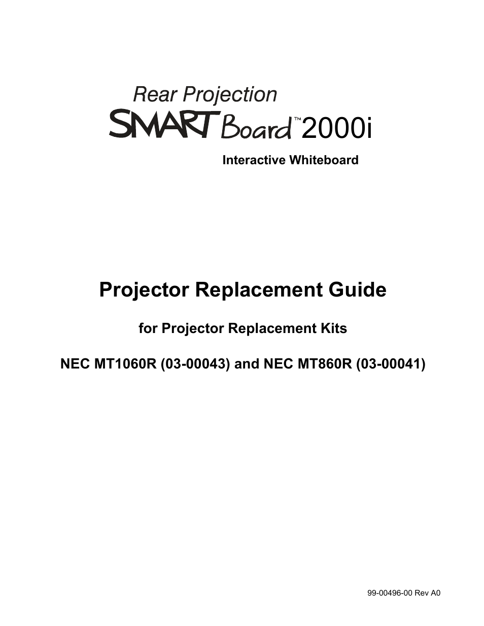 Smart Technologies Smart Board 2000i User Manual | 15 pages