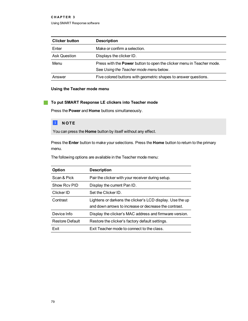Using the teacher mode menu | Smart Technologies 2011 User Manual | Page 85 / 122